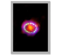 Hubble Space Telescope Image Multiwavelength View Of Supernova 1987A Red Green Blue Exploding Star Shock Wave Observations In Large Magellanic Cloud A Artery8 Grey A4