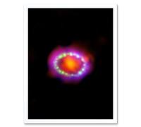 Hubble Space Telescope Image Multiwavelength View Of Supernova 1987A Red Green Blue Exploding Star Shock Wave Observations In Large Magellanic Cloud A Artery8 White A4