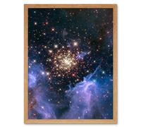 Hubble Space Telescope Image Starburst Cluster NGC 3603 Nebula Resembles Celestial Fireworks Surrounded By Clouds Of Interstellar Gas And Dust Art Pri Artery8 Beige W12 inch x H16 inch