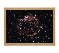 Hubble Space Telescope Image Supernova Remnant Cassiopeia March 2004 Composite Structure Star Fragments Youngest Stellar Explosion Milky Way Art Print Artery8 Beige W12 inch x H16 inch
