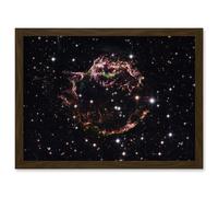 Hubble Space Telescope Image Supernova Remnant Cassiopeia March 2004 Composite Structure Star Fragments Youngest Stellar Explosion Milky Way Art Print Artery8 Brown W12 inch x H16 inch