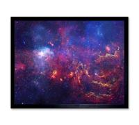 Hubble Space Telescope Image The Great Observatories Examine The Galactic Center Region Of Milky Way Galaxy Chandra Observatory Spitzer Observatory Ar Artery8 Black A4