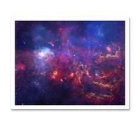 Hubble Space Telescope Image The Great Observatories Examine The Galactic Center Region Of Milky Way Galaxy Chandra Observatory Spitzer Observatory Ar Artery8 White W12 inch x H16 inch