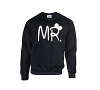 Hubby Wifey Mr Mrs The King His Queen King Queen Writing Drawing Cartoon Mickey Prince Princess Crown Couples Valentines Matching Love 01 Lover Fit Jumper Sweatshirt Sweater Pullover