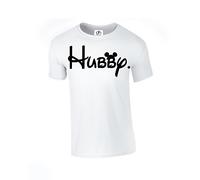 Hubby Wifey Mr Mrs The King His Queen Writing Drawing Cartoon Mickey Prince Princess Crown Couples Valentines Matching Love 01 Lover Fit T Shirt