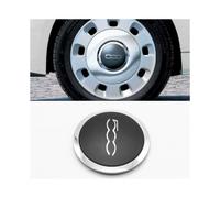 Hubcap Set For Fiat 500 Wheels, Genuine Oem Direct Fit Wheel Center Cap Silver 133Mm, High-Quality Plastic Resistant To Heat Wear And Corrosion,
