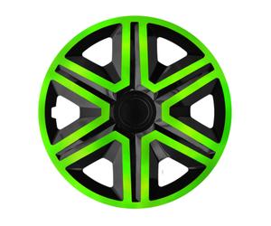 Hubcap Wheel Trim 14'' NRM Action Doublecolor Green-Black 1 pcs