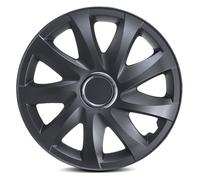 Hubcaps Wheel Covers Set 4 Pieces DR Black Matte Car 14 Inch Universal Fit