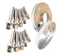 Hubcentric Spacer 2PCS 30MM PCD 5X112 CB 57.1mm Auto Accessories Hub Wheel Centric Spacers Adapter With Bolts M14X1.5 Compatible With Seat For Leon(Silver)