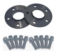Hubcentric Wheel Spacers 2pcs 10MM/12MM 5x 4.4''5x112 Wheel spacers WIth Long thread 14x1.5 ball type bolts for Mercedes for Benz Hubcentric Forged Spacer(10mm black-thin)