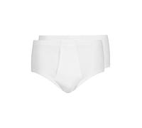 HUBER Men's Duo Line 2: 2 Rippe Slip mit Eingriff 2er Pack Briefs, White (White 0500), XL (Pack of 2)