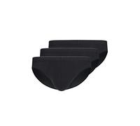 Huber Men's Herren Just Comfort Herren Brasil Slip 3er Pack Boxer Briefs Not Applicable, Black (Schwarz 7665), Large