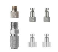 HUBEST - Airbrush quick disconnect with 2 G1/8" male plugs, 2 conversion adapters for Paasche airbrush hose connection and universal airbrush