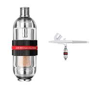 HUBEST Mini Airbrush Air Filter in-Line Water Separator Water-trap Filter Oil Trap Separator Kit, Connects onto Airbrushes and Hoses with 1/8” Threads for Air compressor G1/8 Connector
