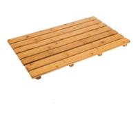 HubewaGlobal Natural Bamboo Wooden Bath Mat Duckboard