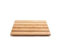 HubewaGlobal Natural Bamboo Wooden Bath Mat Duckboard Bamboo Bath Mat For Bathroom, Outdoor Shower & Spa 50 x 33 x 2.5cm Multipurpose with Anti Slip Rubber Feet Duck Board Wooden Shower mats