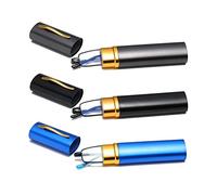 Hubeye 3 Pairs Slim Pen Reading Glasses Tube Reader Glasses Men Women Anti Blue Light Small Reader Spring Hinged Eyeglasses with Portable Clip Case 1.00