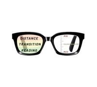Hubeye Retro Oversized Large Frame Reading Glasses for Women Men Black Square Fashion Bold Style Blue Light Blocking Computer Reader for Office Home (Dark Black, 3.50)