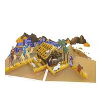 HUBGFEQ 3D Creative Greeting Cards Colorful Christmas Greeting Cards Party Decorations Postcards Thank You Cards-Worship Jesus