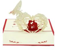 HUBGFEQ 3D Heart-Shaped Greeting Card Creative Holiday Card Valentine'S Day Wedding Holiday Thank-You Card-Valentines