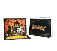 HUBGFEQ Premium 3D Halloween Card, Cute And Fun Greeting Card, Party Decoration-Haunted House