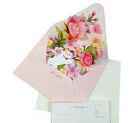 HUBGFEQ Premium 3D Pop-Up Creative Card Set, Floral Birthday Christmas Postcards, Romantic Party Decoration-04-5 Sets