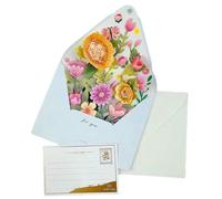 HUBGFEQ Premium 3D Pop-Up Creative Card Set, Floral Birthday Christmas Postcards, Romantic Party Decoration-03-5 Sets