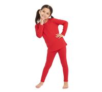 HUBIBUBI Girls 2-Piece Neon Plain Lounge Set Long Sleeve T-Shirt Elasticated Waist Leggings Comfy Co-Ord Casual Summer Tracksuit for Ages 3-13 Kids (Red, 9-10 Years)