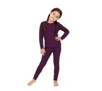 HUBIBUBI Girls 2-Piece Neon Plain Lounge Set Long Sleeve T-Shirt Elasticated Waist Leggings Comfy Co-Ord Casual Summer Tracksuit for Ages 3-13 Kids Purple 9-10 Years