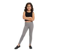 HUBIBUBI Girls Plain Legging Full Length Kids Children Teen Basic Stretchy Full Length Ages 2 3 4 5 6 7 8 9 10 11 12 13 Dance Stretch Teen 20+ Colours Grey