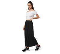 HUBIBUBI Girls School Maxi Skirt - Ankle Length Long Skirt with Half Elastic Waist - Smart Uniform Style for Daily & School Wear (UK, Age, 9 Years, 10 Years, Regular, Black)