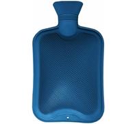 HUBIBUBI Large 2L Hot Water Bottle Natural Warmer Rubber (Blue, 2 Litre)