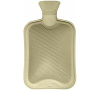 HUBIBUBI Large 2L Hot Water Bottle Natural Warmer Rubber (Cream, 2 Litre)