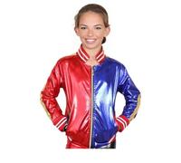 HUBIBUBI Women and Kids Halloween Costumes Cosplay Halloween Red Blue Jackets Knickers Hotpants Leggings Daddys Little Monster (Kids Joker Jacket - Red & Blue, 5-6 years)