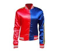 HUBIBUBI Women and Kids Halloween Costumes Cosplay Halloween Red Blue Jackets Knickers Hotpants Leggings Daddys Little Monster (Red and Blue - Joker Jacket, 20-22 Plus)