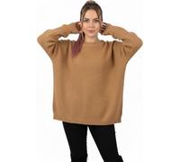 HUBIBUBI Womens Oversized Chunky Jumper - Ladies Baggy Knitted Sweater, Thick Winter Pullover Top, Casual Warm Long Sleeve Knitwear Sizes S-3XL UK 8-26 Camel
