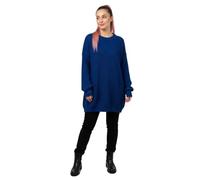 HUBIBUBI Womens Oversized Chunky Jumper - Ladies Baggy Knitted Sweater, Thick Winter Pullover Top, Casual Warm Long Sleeve Knitwear Sizes S-3XL UK 8-26 Navy