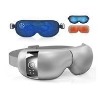 HubiCare Eye Massager Pro with Heat & Cooling, 3D Airbag Vibration, Bluetooth Music, for Dry Eyes, Puffiness, Dark Circles, Migraine Relief & Better Sleep, Includes Cooling Gel Pad (Grey)