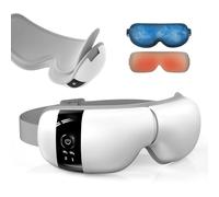 HubiCare Ultra Quiet with Double Pad Eye Massager, Under 28dB Heat & Cooling Therapy, Air Compression Eye Care Device for Dry Eyes, Eye Strain and Migraine Relief (White)