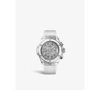 Hublot Mens White 441.jx.4802.rt Big Bang Unico Stainless-steel, and Rubber Self-winding Watch