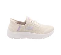 Skechers Women's Slip-ins: GO WALK Flex - Grand Entry Sneaker in Off White, Size 3 Wide | Textile/Synthetic, Vegan, Machine Washable