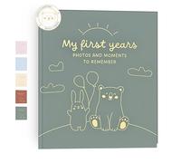 HuBorns - Baby Memory Record Book With 50+ Pages and Stickers for Newborns, Journal from Birth to 5 Years, Milestones & Monthly Celebrations - Perfect Shower Gift