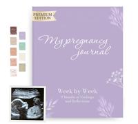 HuBorns - My Pregnancy Journal to Capture Every Moment Week by Week with Space for Photos and Ultrasounds, Pregnancy Diary to Keep the Most Special Memories, Maternity Journal (Violet, English)