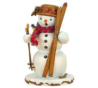 Hubrig Volkskunst GmbH German Incense Smoker Winterchild Snowman - 8inch - Erzgebirge Smoker - Brown
