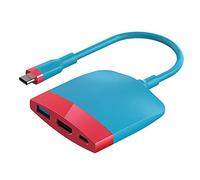 Hubs Switch TV Dock for Portable Docking Station USB C to 4K Compatible USB 3.0 PD USB Hubs (Color : Red and Blue)