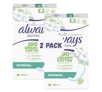 Hubsidia Dailies Cotton Protection, Normal, 38 Count Each, 2-Pack Bundle (76 Total) - Breathable, 100% Organic Cotton Topsheet, Daily Freshness & Comfort