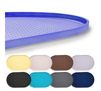 Hubulk 100% Waterproof Silicone Pet Feeding Mat with Raised Edge for Food and Water, Dog Bowl Mats, Cat Bowls Placemat with High Lip Protects Floor for Cats and Dogs (Purple, 16"L x 10"W)