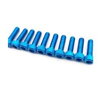 HUBXHEIY 10pcs colorful universal 6MM racing motocross part kit fairing dirt pit bike moto fixing Nuts Bolts accessories motorcycle screw(Black)