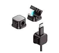 HUBXHEIY 10Pcs Magnetic Cable Holder Self Adhesive Cord Clip Smooth Pulling Charging Cable Keeper Wire Clip for Car/Home/Office(Black 10pcs)