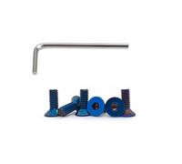 HUBXHEIY 6pcs Car Steering Wheel Bolts Screw Kit Black Blue For Personal Works Bell Boss(Blue)